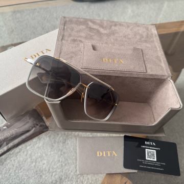 DITA Mach Six Matte White-Yellow Gold