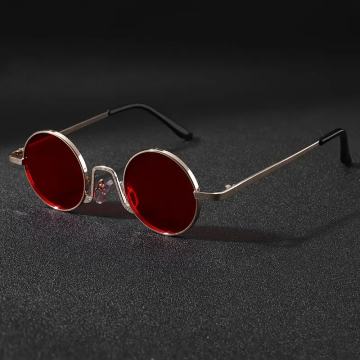 Retro steampunk okrugle modne sunčane naočale