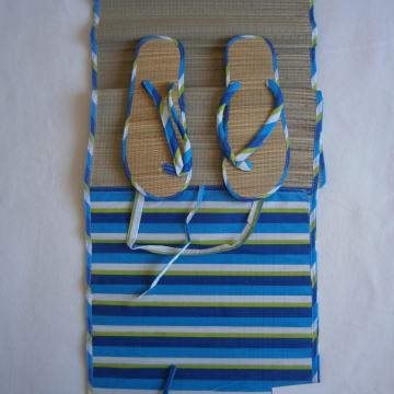 NOVI DVODJELNI SET ZA PLAŽU OD BAMBUSA: LEŽALJKA+JAPANKE BR. 38