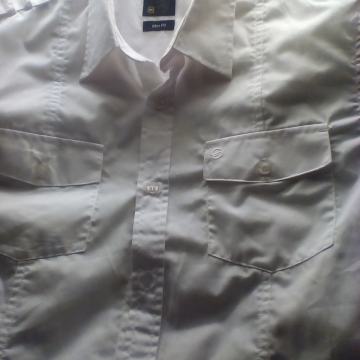 KOŠULJA-vel.M-bijela kratki rukav-Smog Slim fit