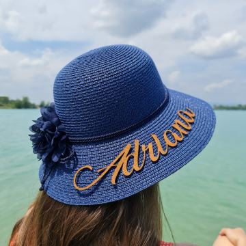 Personalizirani šešir za plažu sa cvjetovima, 2 boje