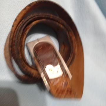 Remen koža kravina-110cm-Vintage