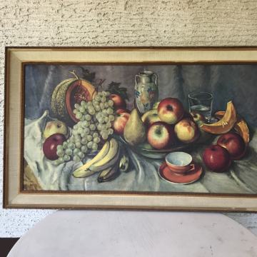 Slika stara nasljeđena -  voće na platnu