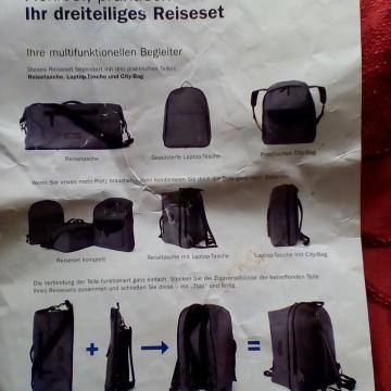 Torba-1x-Ruksak-2x za jednodnevno putovanjeNovo-PUTNI SET-kombinacija