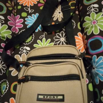 TORBICA -Sport-18x15cm--Bež -4 pretinaca-Novo