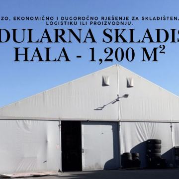 PRODAJE SE SKLADIŠNI ŠATOR – 20 x 60 m (1200 m²)