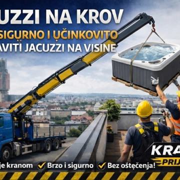DIZANJE ÐAKUZIJI/JACUZZI BAZENA KRANOM ZAGREB