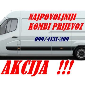 KOMBI PRIJEVOZ,DOSTAVA NAMJEŠTAJA I SELIDBE ZAGREB 099/4131209