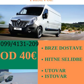 AKCIJA !!! KOMBI USLUGE PRIJEVOZA,SELIDBE VEĆ OD 10e-1h  099/4131-209