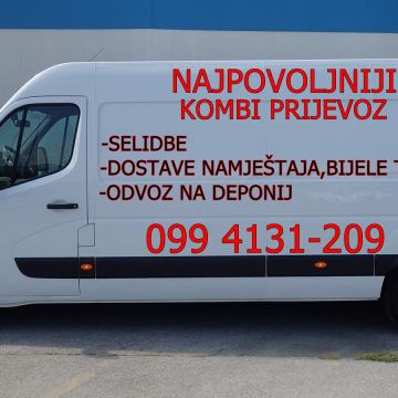 ► USLUGE KOMBI PRIJEVOZA DOSTAVA TRANSPORT  099/4131-209 ◄