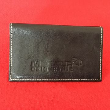 Etui za vizitke kožni crni, Merkur