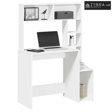 Stol s policama bijeli 100x45x140 cm izrađeno drvo - Bijela