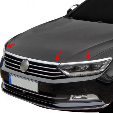 VW Passat B8 nove chrome lajsne haube farova R line SET