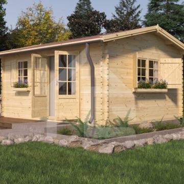 DRVENA VRTNA KUĆICA GL 12A, (5,0m x 4,0m, 34mm)