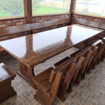 Stol i klupe Masivno Jela/Smreka