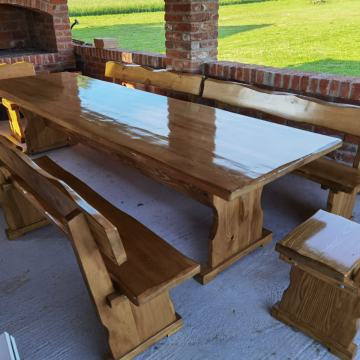 Stolovi i stolice Masivne/Rustikalne Vrtna Garnitura