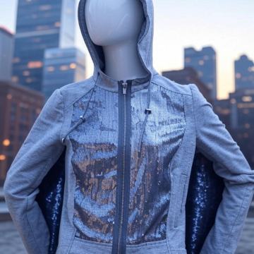 Apriori, svjetlucava neobično dizajnirana jaknica vel.M/L