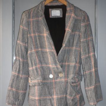 BERSHKA - ŽENSKI LAGANI PAMUČNI / LANENI SAKO 34 XS