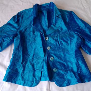 2+1 gratis! Bolero /sako od prave "šantung" svile, plave boje, vel. 38