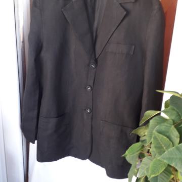 Crni laneni sako L/42
