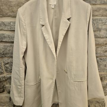 H&M oversized bež sako, viskoza