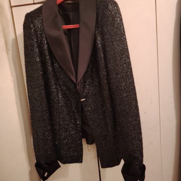 Komplet svečani sako i hlače zelene šljokice veličina M