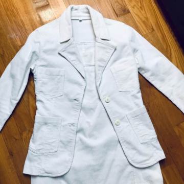 MANGO komplet blejzer+suknja kordsamt