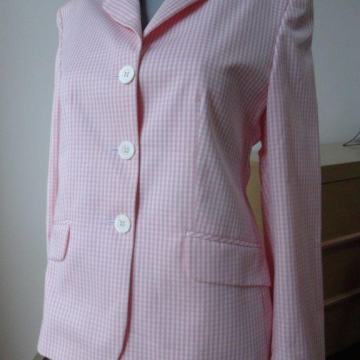 Pepito ženski sako za proljeće, rozo.bijela boja, 100% pamuk