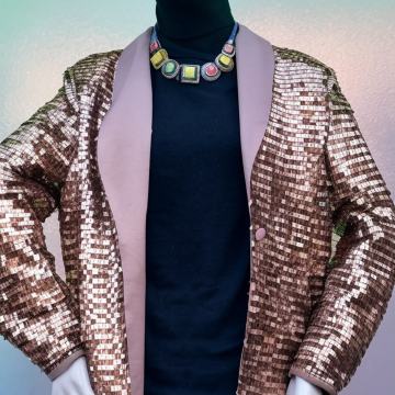 Roza gold svjetlucavai sako by Heidi Klum vel.M/L