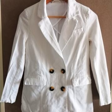 Sako s dvorednim kopčanjem od mješavine lana