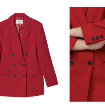 STRADIVARIUS CRVENI SAKO VEL. S/M