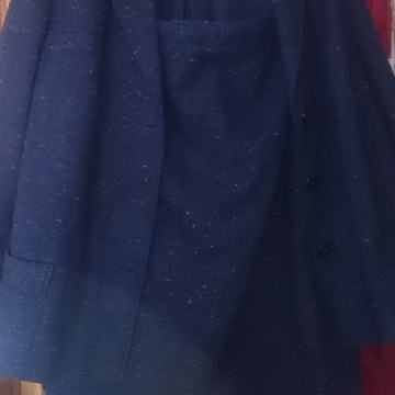 ŽENSKI KOSTIM 48 50 3XL 4XL  SAKO SUKNJA ŠOS TAMNOPLAVI VELIKI BROJ