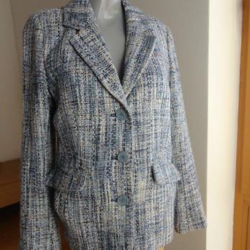 Ženski sako Biaggini, plavo-sive-bijele boje, prekrasan, elegantan