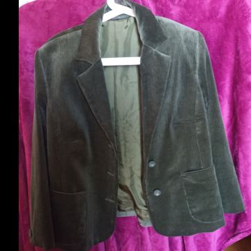 NOVI ŽENSKI SAKO BLEJZER SAMT TAMNOZELENI 38 40 M L