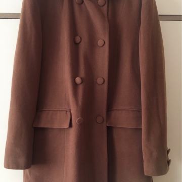 Ženski jesensko-zimski kostim smeđi vuna/kašmir retro 44 velška firma