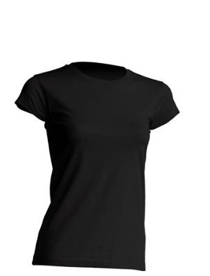 Ženska T-shirt majica kratki rukav crna, 150gr Vel. M.L.XL.XXL
