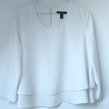 Bijela bluza volani Mango 36