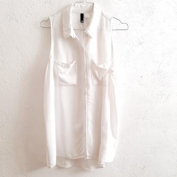 Bijela košulja bez rukava 38 HM