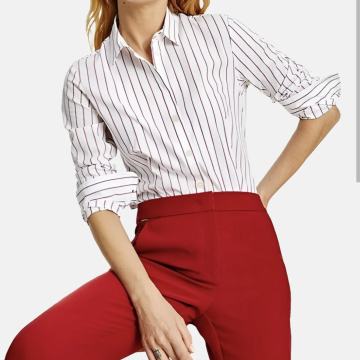 BIJELA KOŠULJA NA CRNE PRUGE VEL M