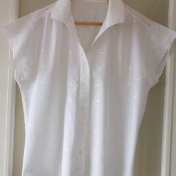 Pamučna bluza engleski vez - pravi vintage