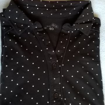 CRNA KOŠULJA/BLUZA S TOČKICAMA "MANA" - VEL.40