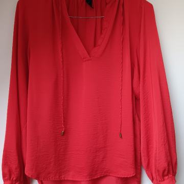 Crvena satenska bluza košulja HM 34