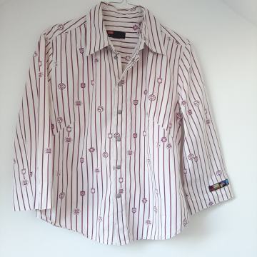 DIESEL košulja bijela strukirana 36 38