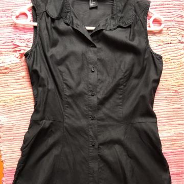 H&M crna pamučna košulja