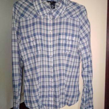 Karirana plava košulja