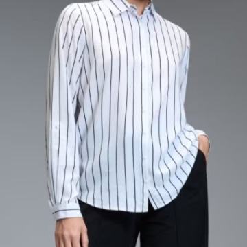 BIJELA KOŠULJA NA PRUGE VEL.38/40 - NOVO