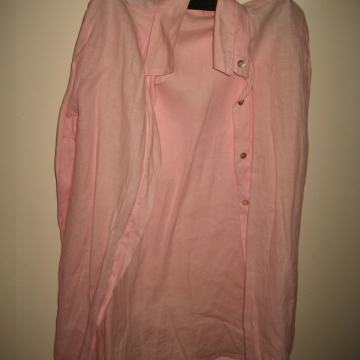 100 % LANENA ROZA TUNIKA - KOŠULJA VEL. 38 - NOVO