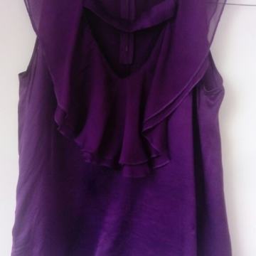 Ljubičasta bluza svila MANGO 36