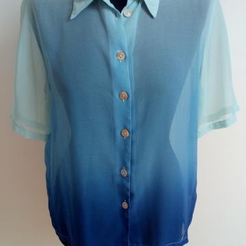 Plava ombre košulja 38 40 NOVO