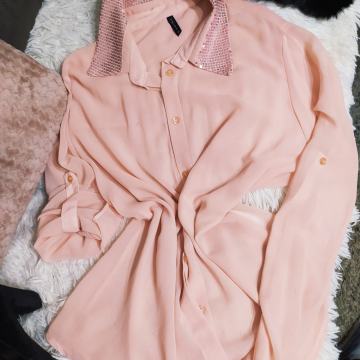 Roza blago prozirna košulja S/M